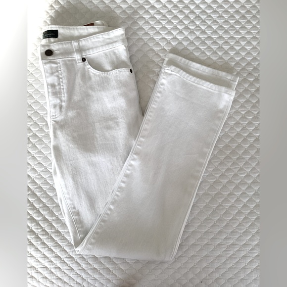 LRL Ralph Lauren Mid-Rise Heritage Straight Leg White Jeans 4 - Picture 11 of 16